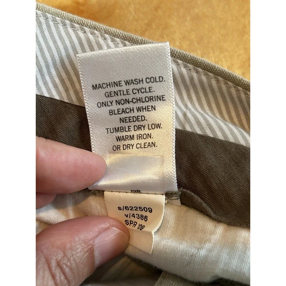 Banana Republic Flat Front Linen Blend Chino Pants Men’s 33x30 Classic Beach